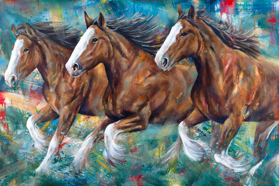Clydesdales corriendo — Story