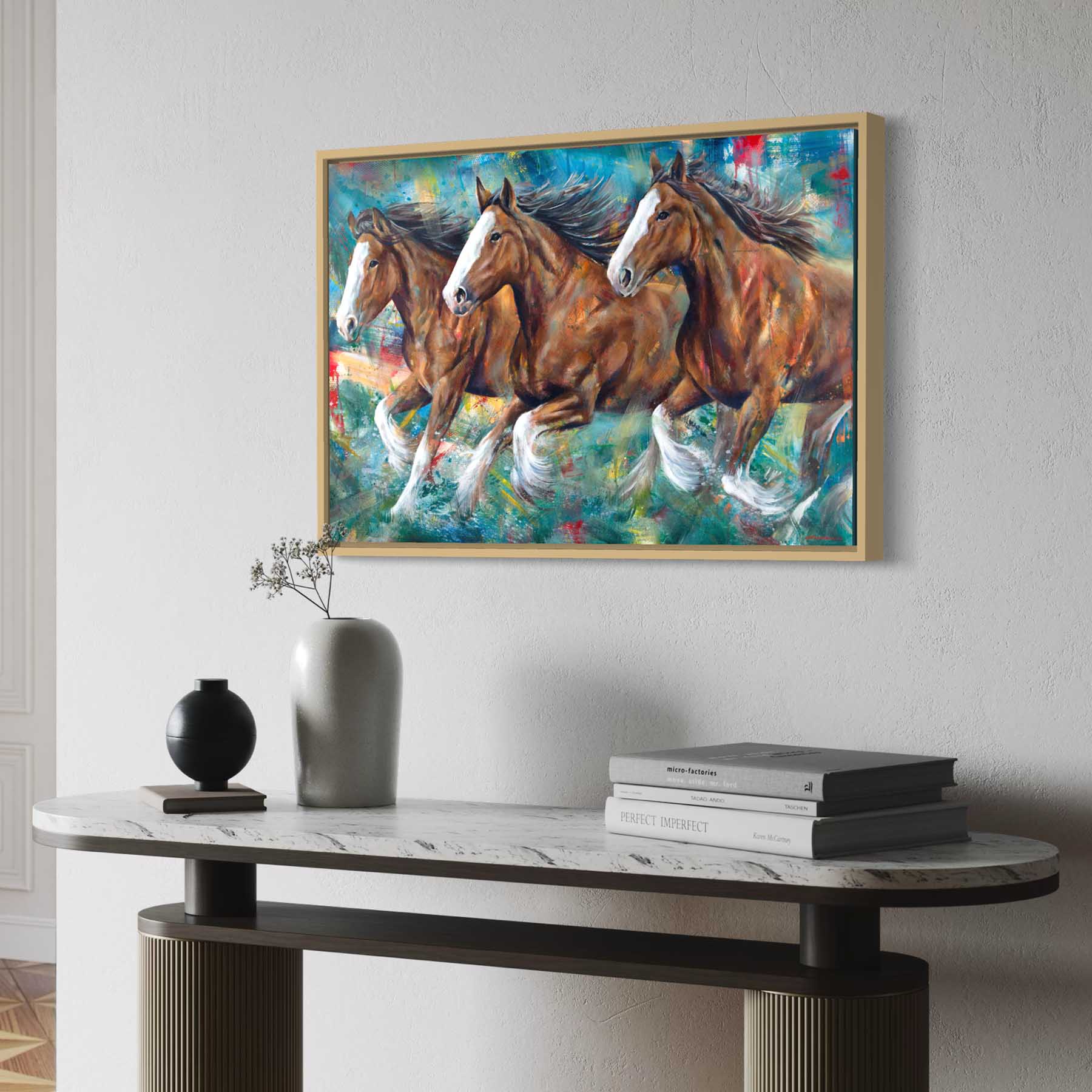 Clydesdales Running