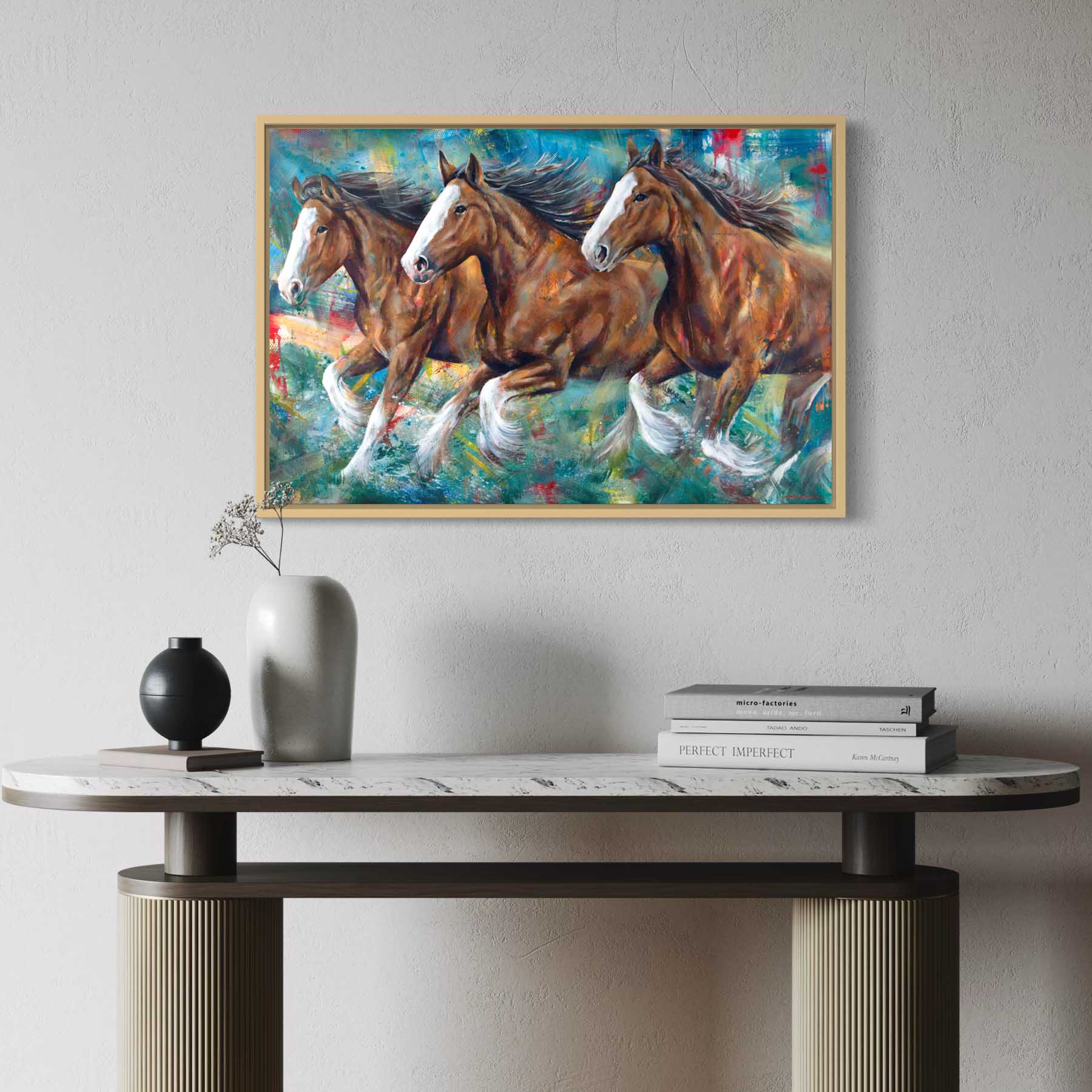Clydesdales Running