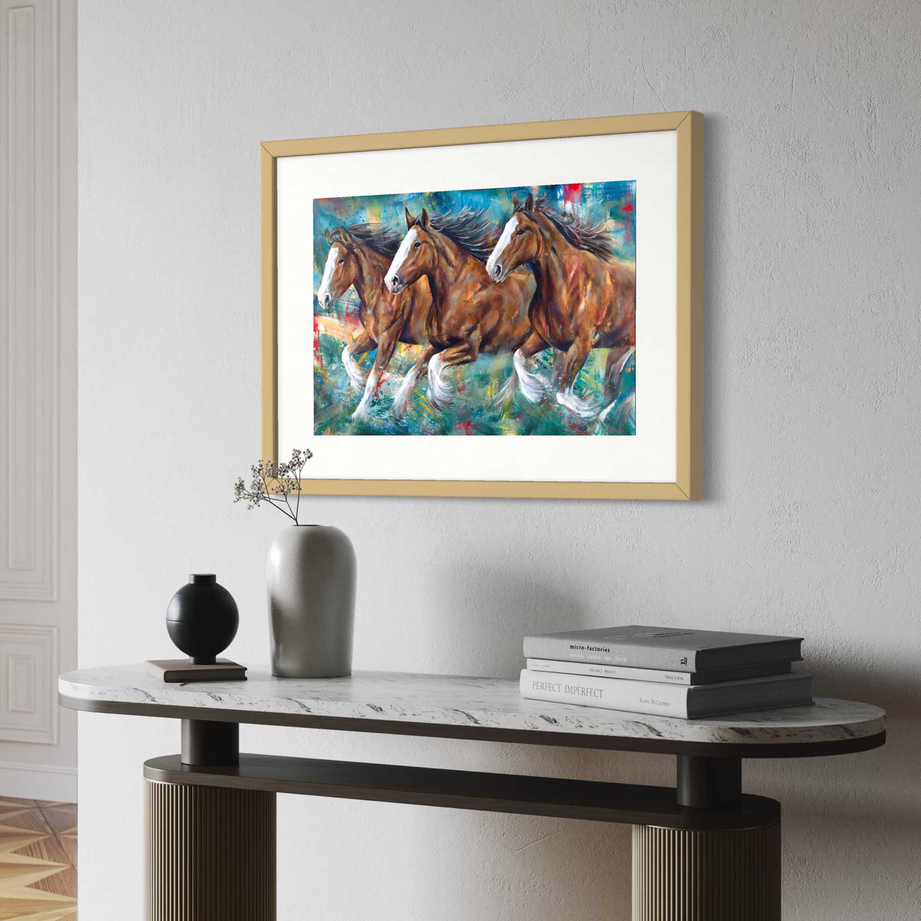 Clydesdales Running