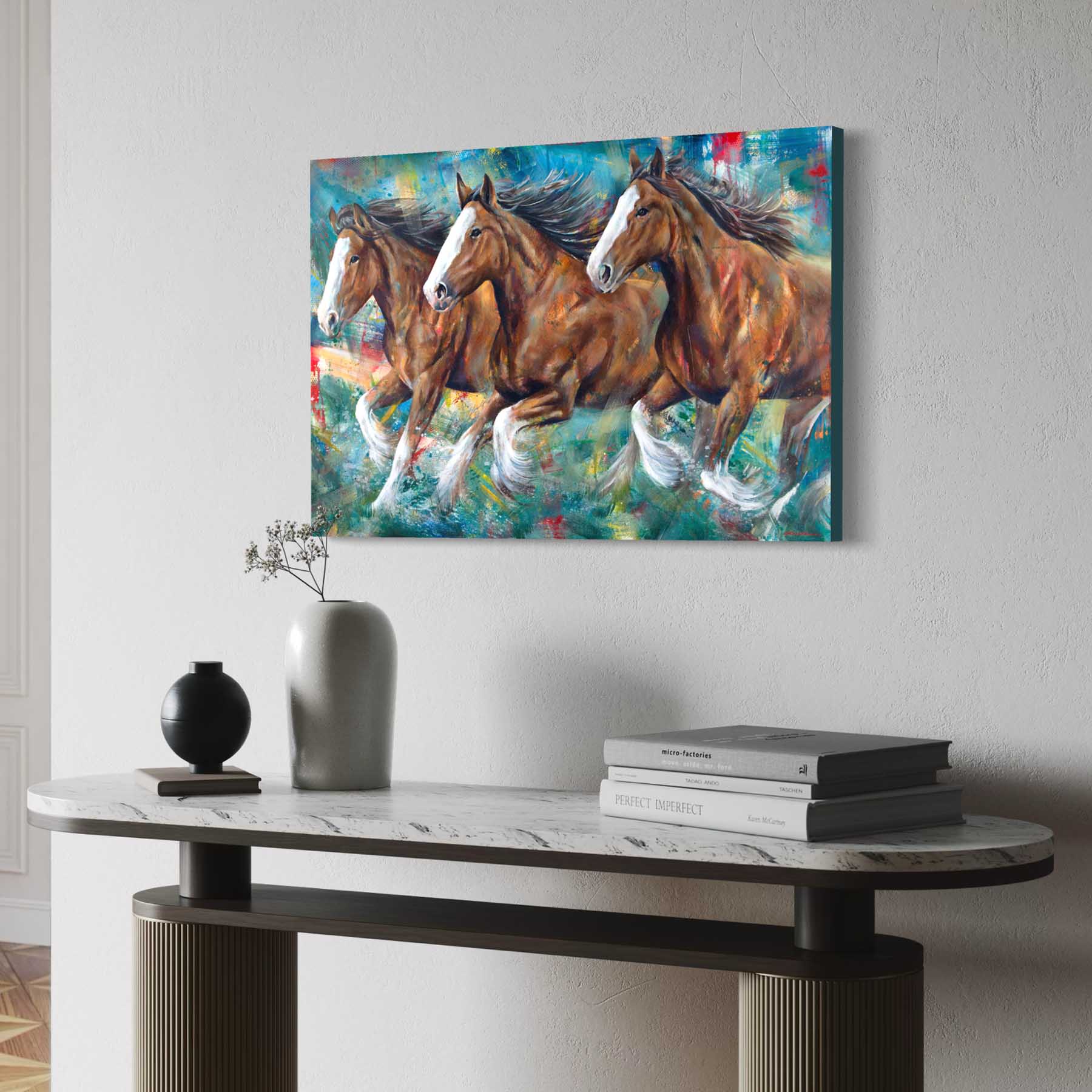 Clydesdales Running
