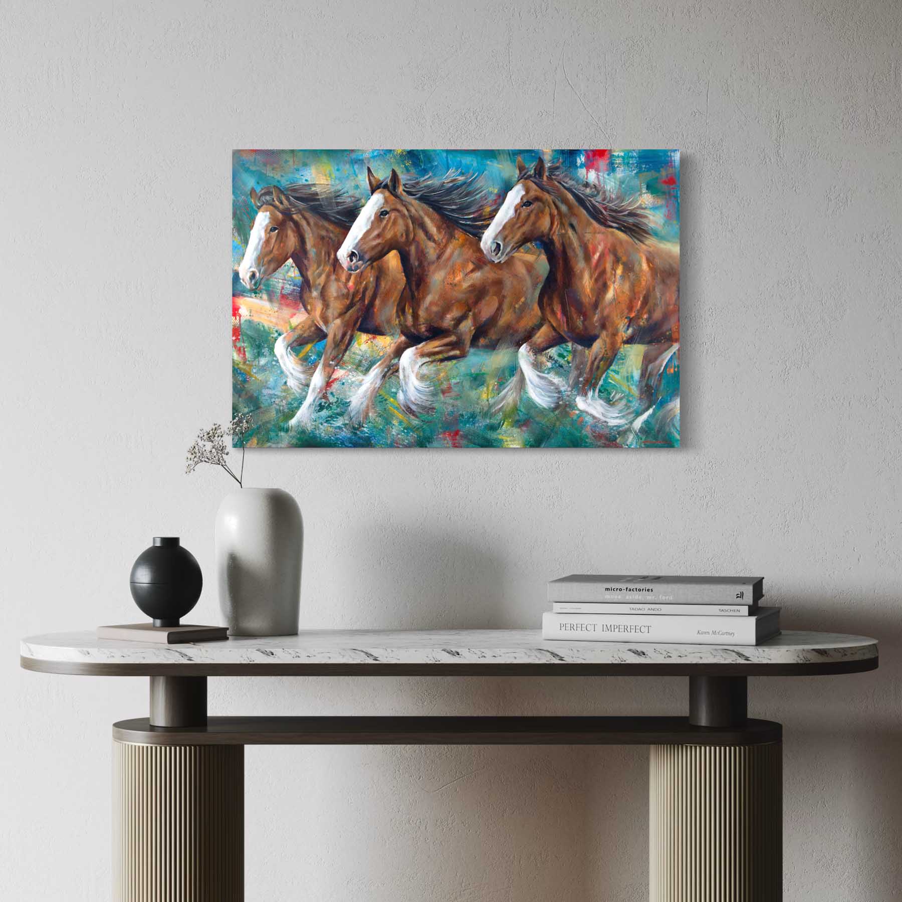 Clydesdales Running