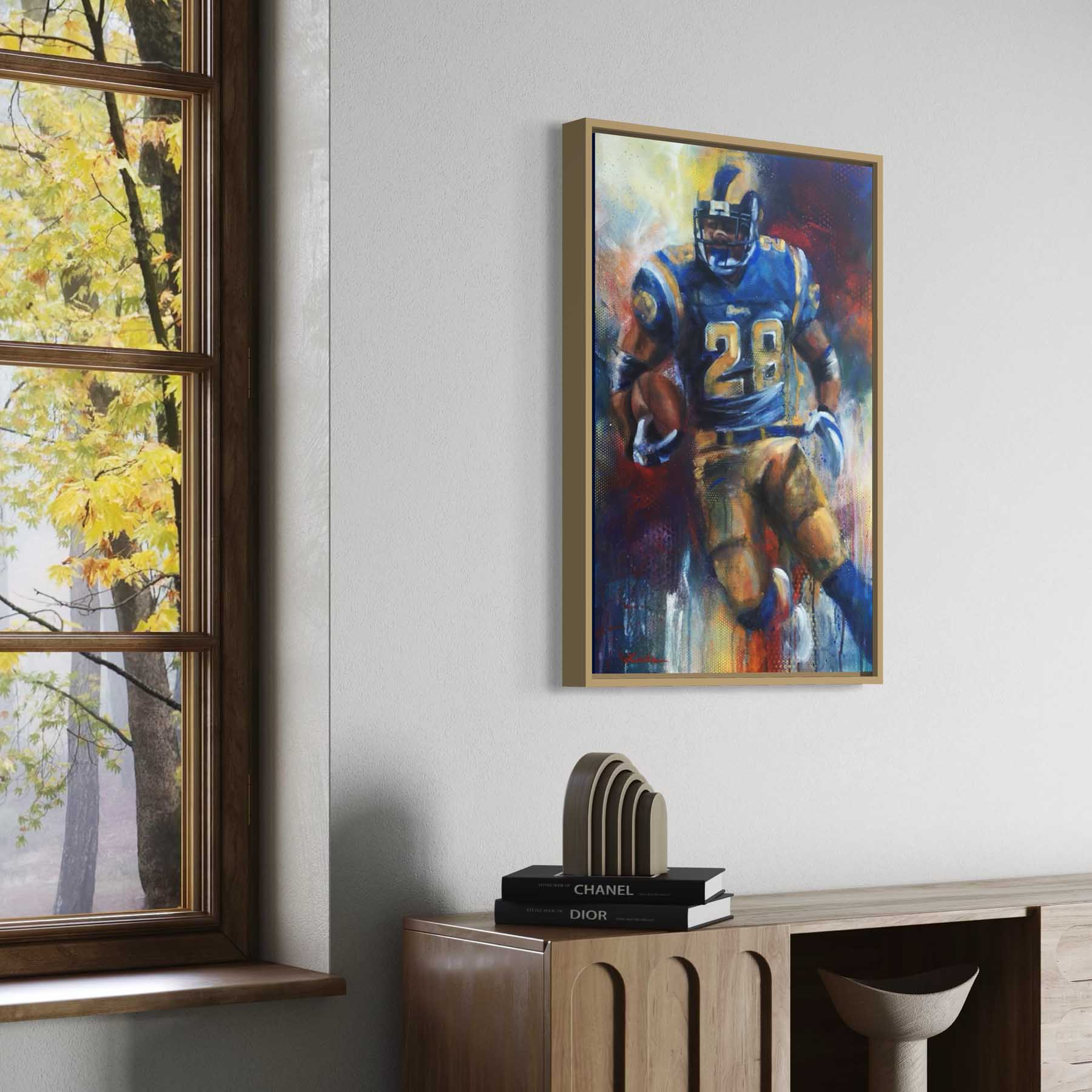 Marshall Faulk - The Greatest Show on Turf, Print of Painting