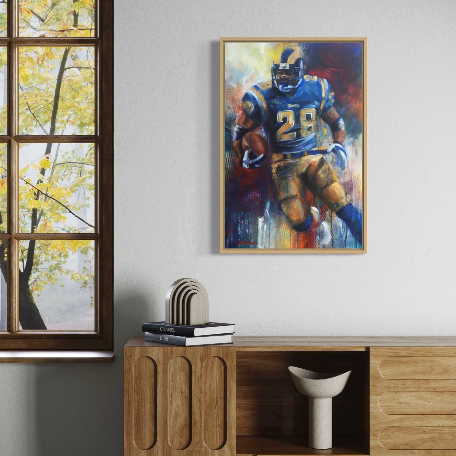 Marshall Faulk - The Greatest Show on Turf, Print of Painting