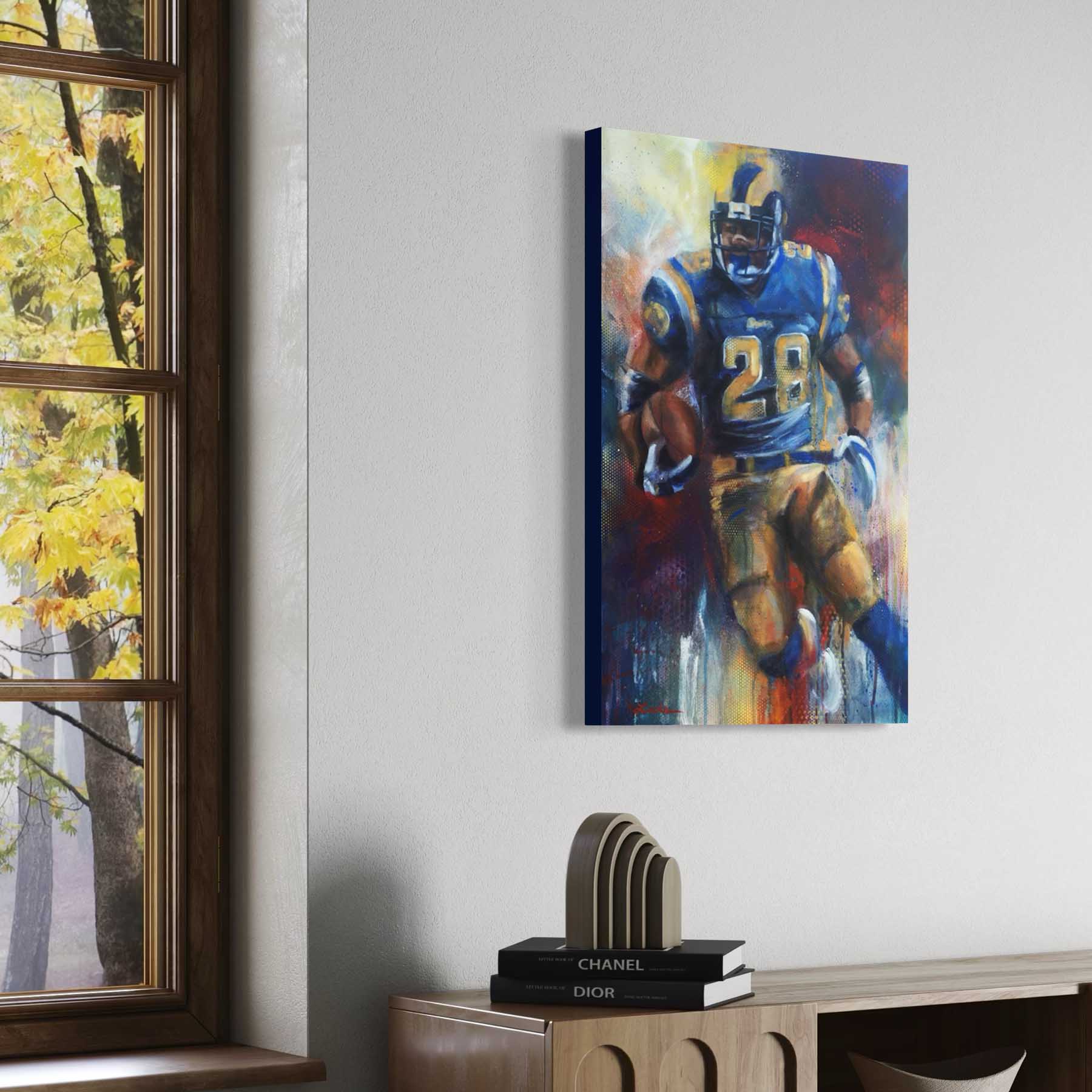 Marshall Faulk - The Greatest Show on Turf, Print of Painting