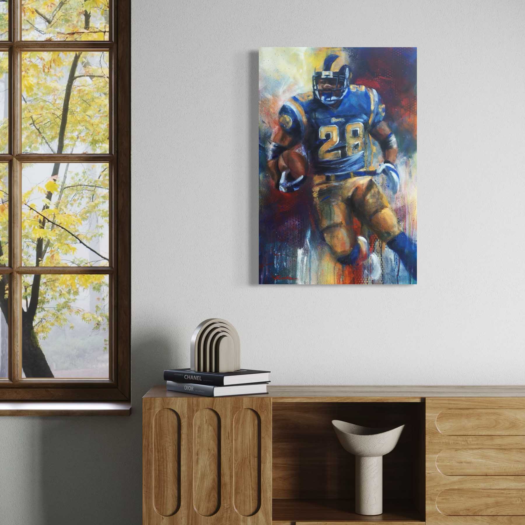 Marshall Faulk - The Greatest Show on Turf, Print of Painting