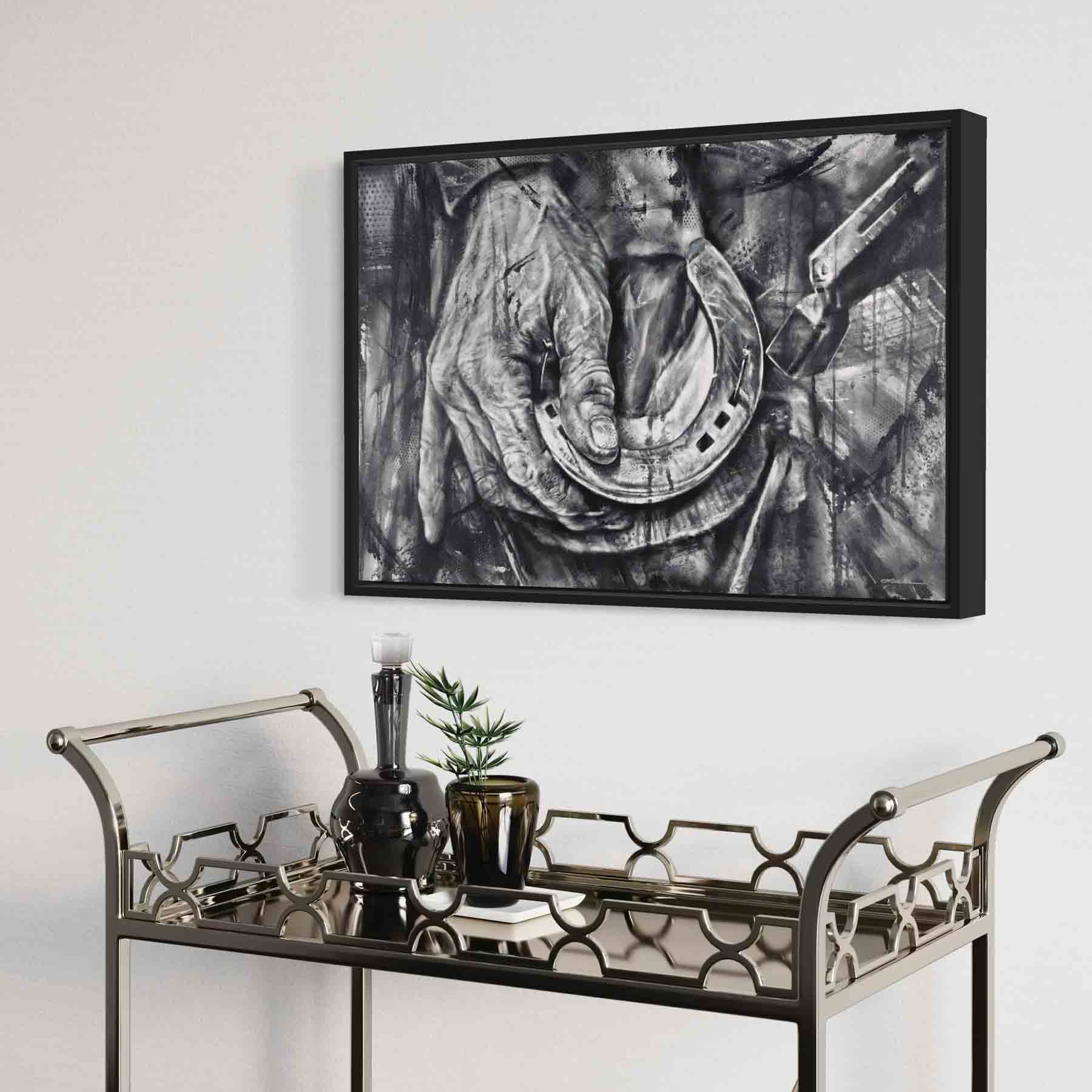 El herrador - Impresión artística enmarcada, sobre lienzo o sin marco Pintura ecuestre