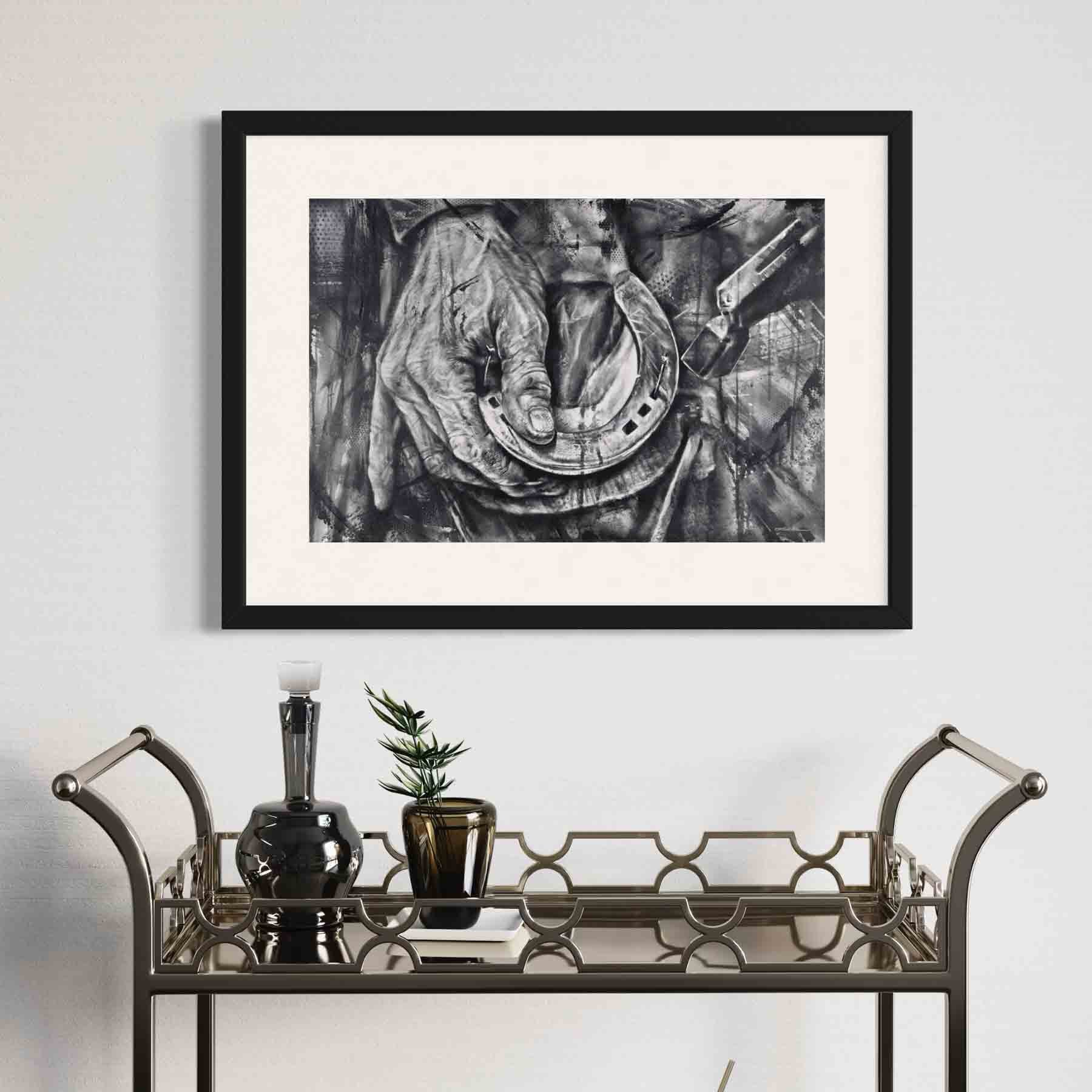 El herrador - Impresión artística enmarcada, sobre lienzo o sin marco Pintura ecuestre