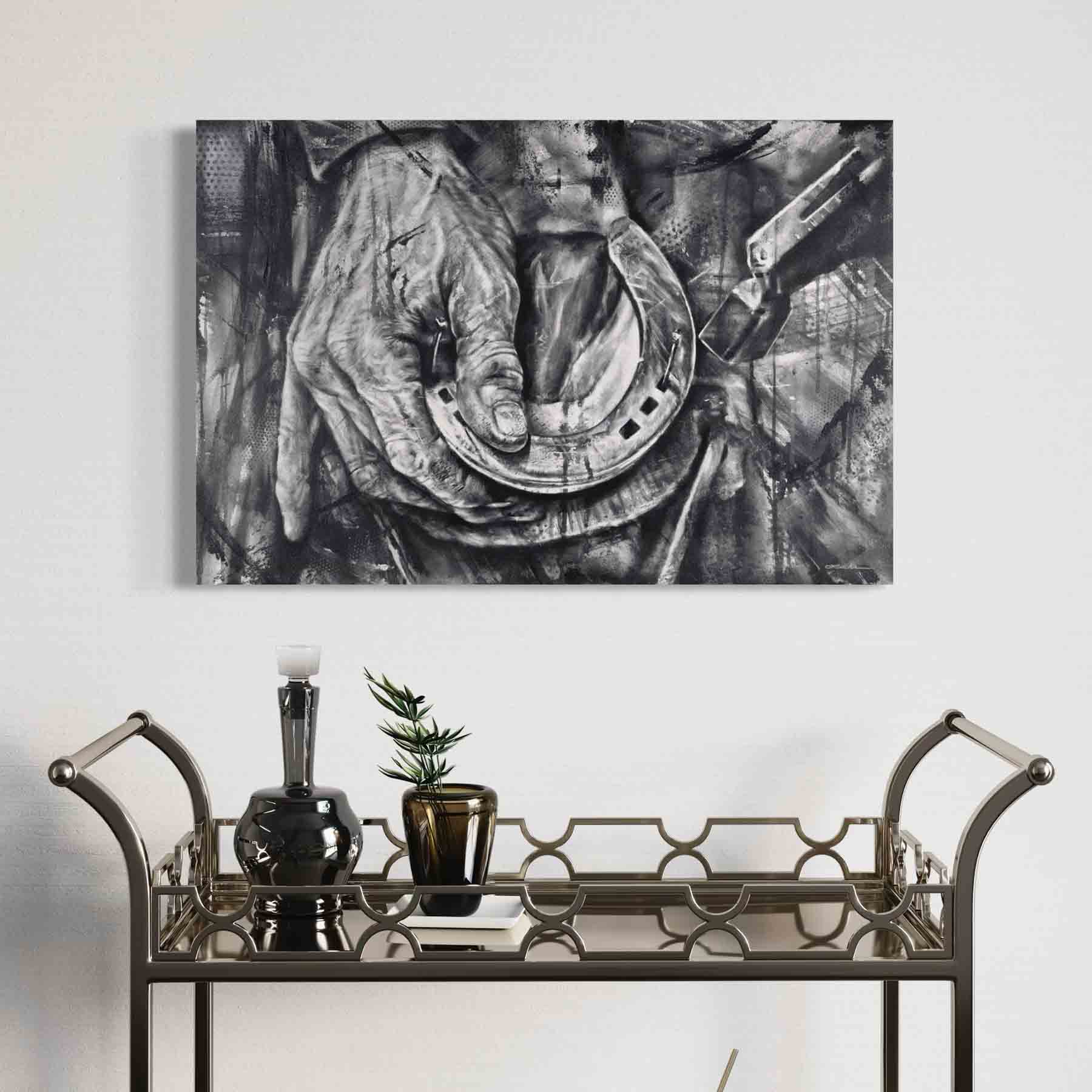 The Farrier - Framed, Canvas, or Unframed Art Print Equestrian Painting