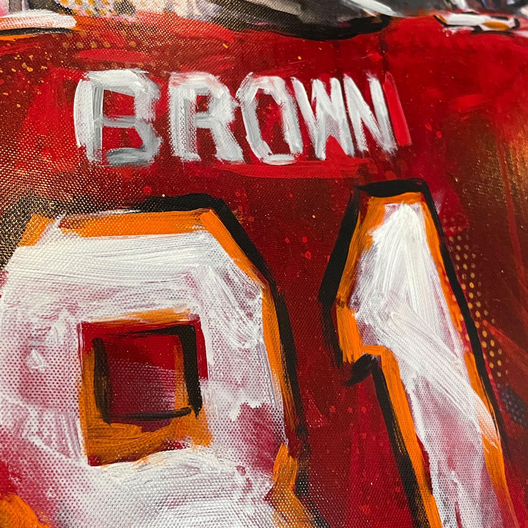 Antonio Brown (Buccaneers) - Embellished 18"x36" Print