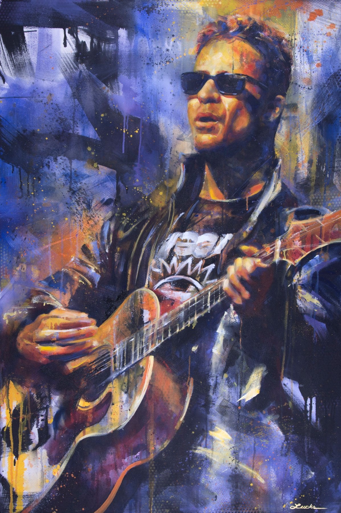 Amos Lee "Spirit" - Embellished 30"x20" Print