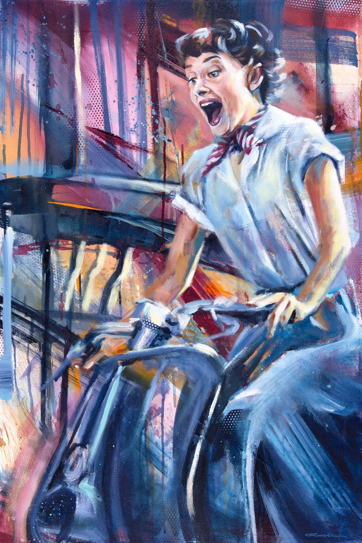 Audrey y su Vespa