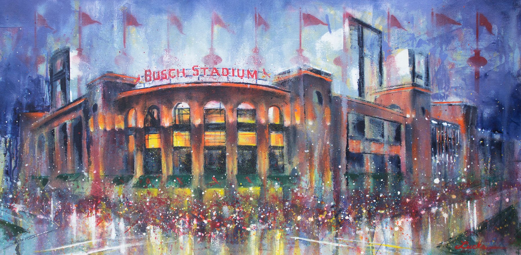 "Busch at Night" Busch Stadium