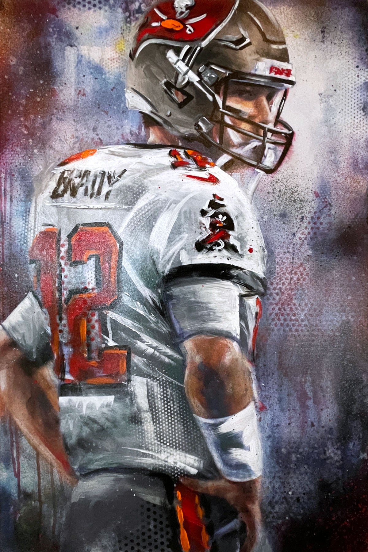 Tom Brady (Buccaneers) - Impresión embellecida de 76 x 50 cm