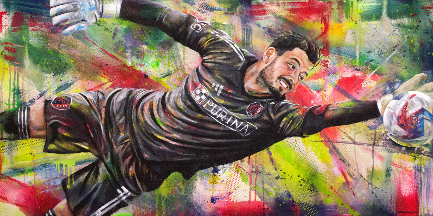 Soccer Painting Raises Almost $10,000 for Breast Cancer Patients