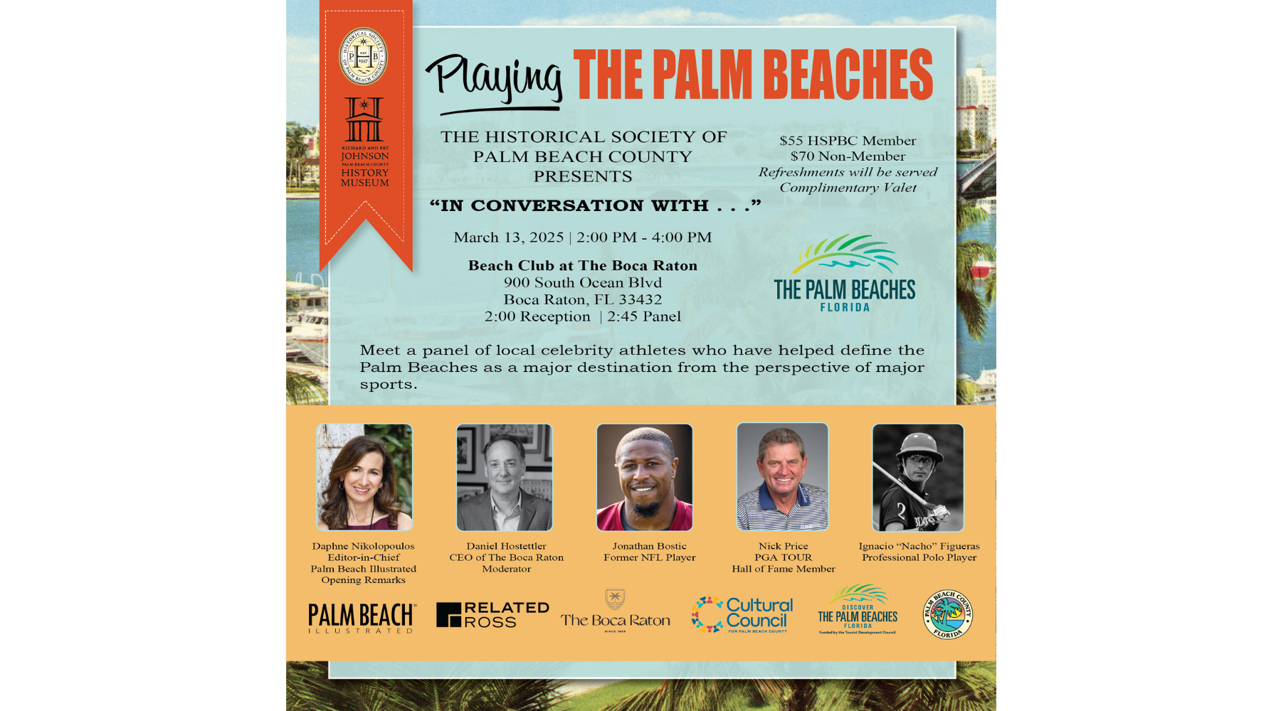 Playing the Palm Beaches: An Evening of Art, Sports, and History at The Boca Raton