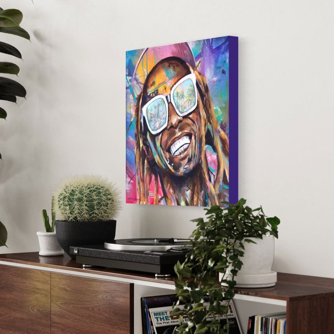 Lil Wayne in West Palm Beach original painting by Kyle Lucks Fine Art