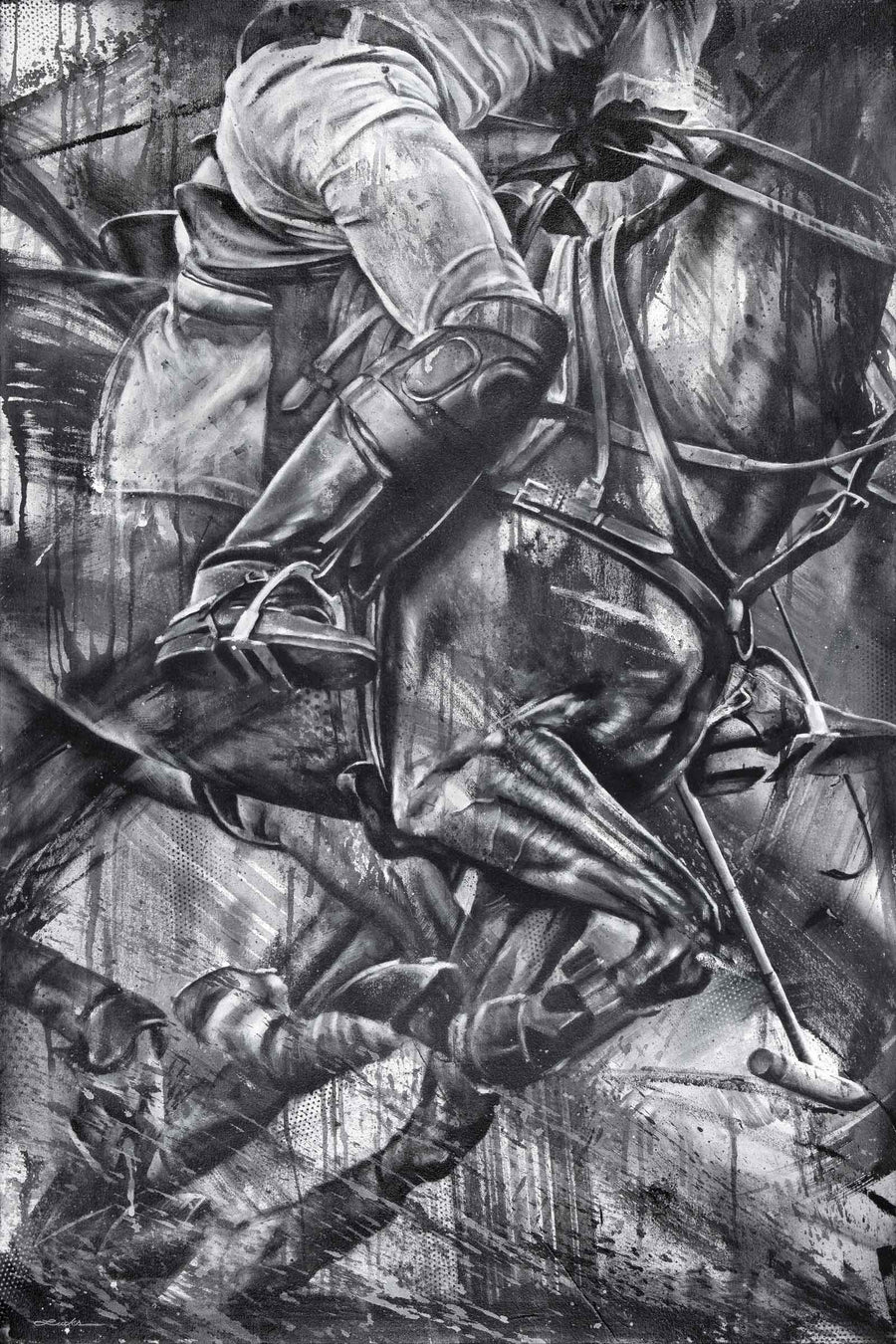 Huelga en el lado cercano: impresión artística enmarcada, sobre lienzo o sin marco, pintura de polo — Story