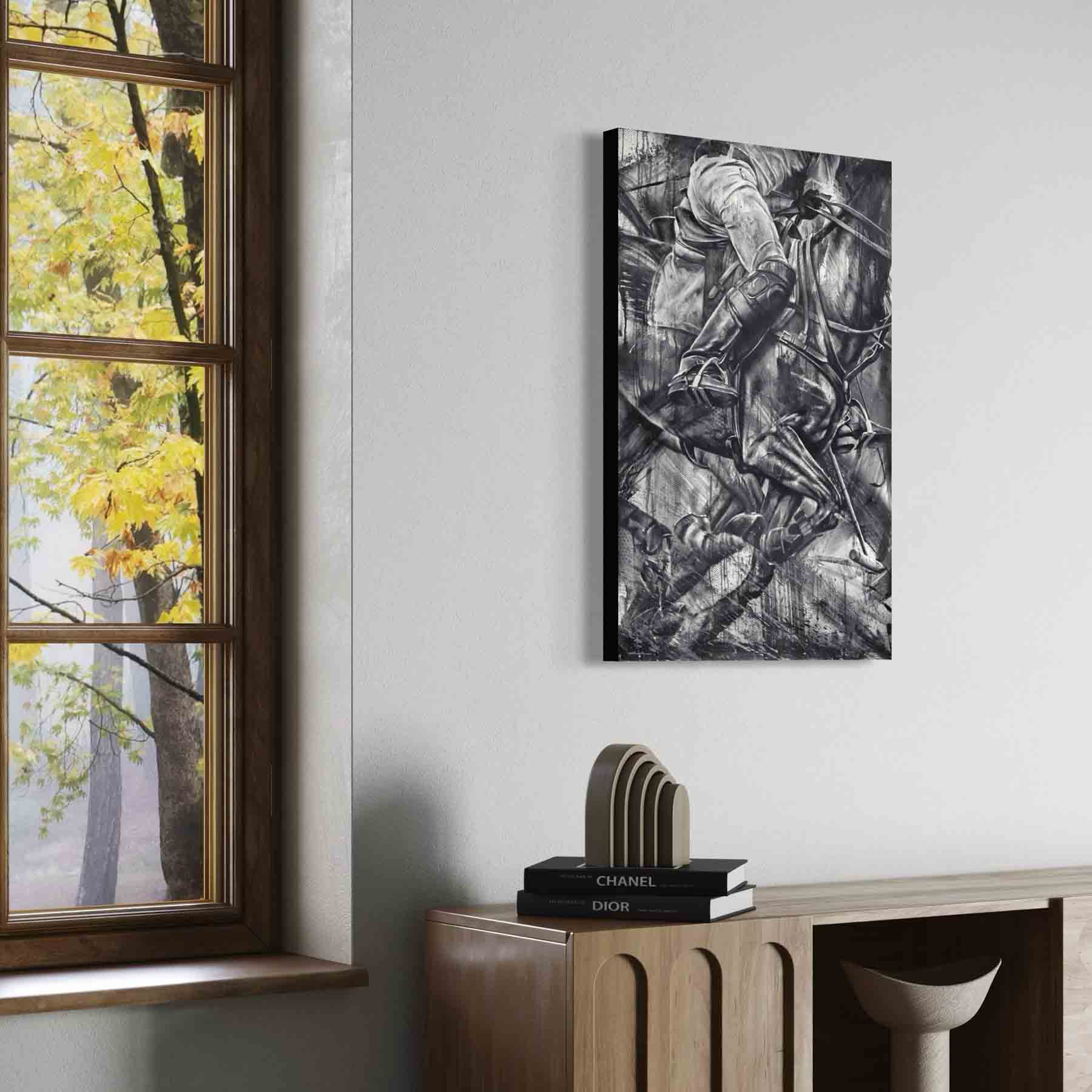 Nearside Strike - Framed, Canvas, or Unframed Art Print Polo Painting