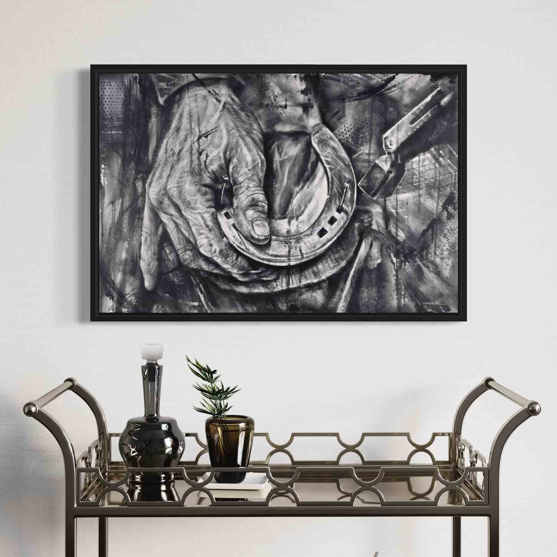 El herrador - Impresión artística enmarcada, sobre lienzo o sin marco Pintura ecuestre