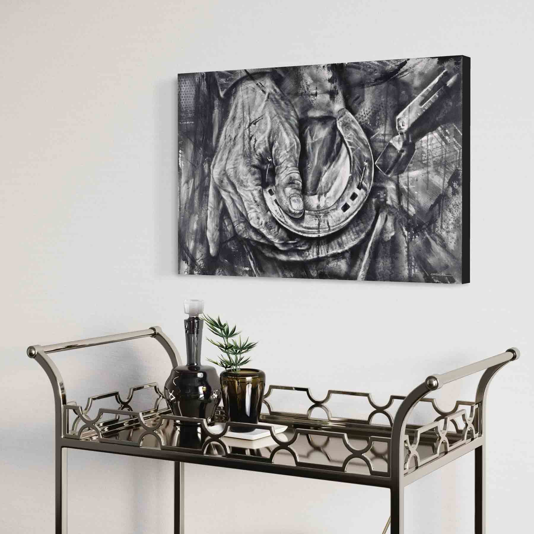 El herrador - Impresión artística enmarcada, sobre lienzo o sin marco Pintura ecuestre