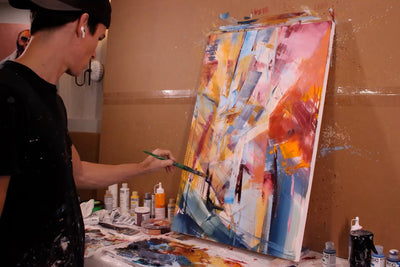 Time lapse video of A Passage of Color original acrylic painting by Kyle Lucks