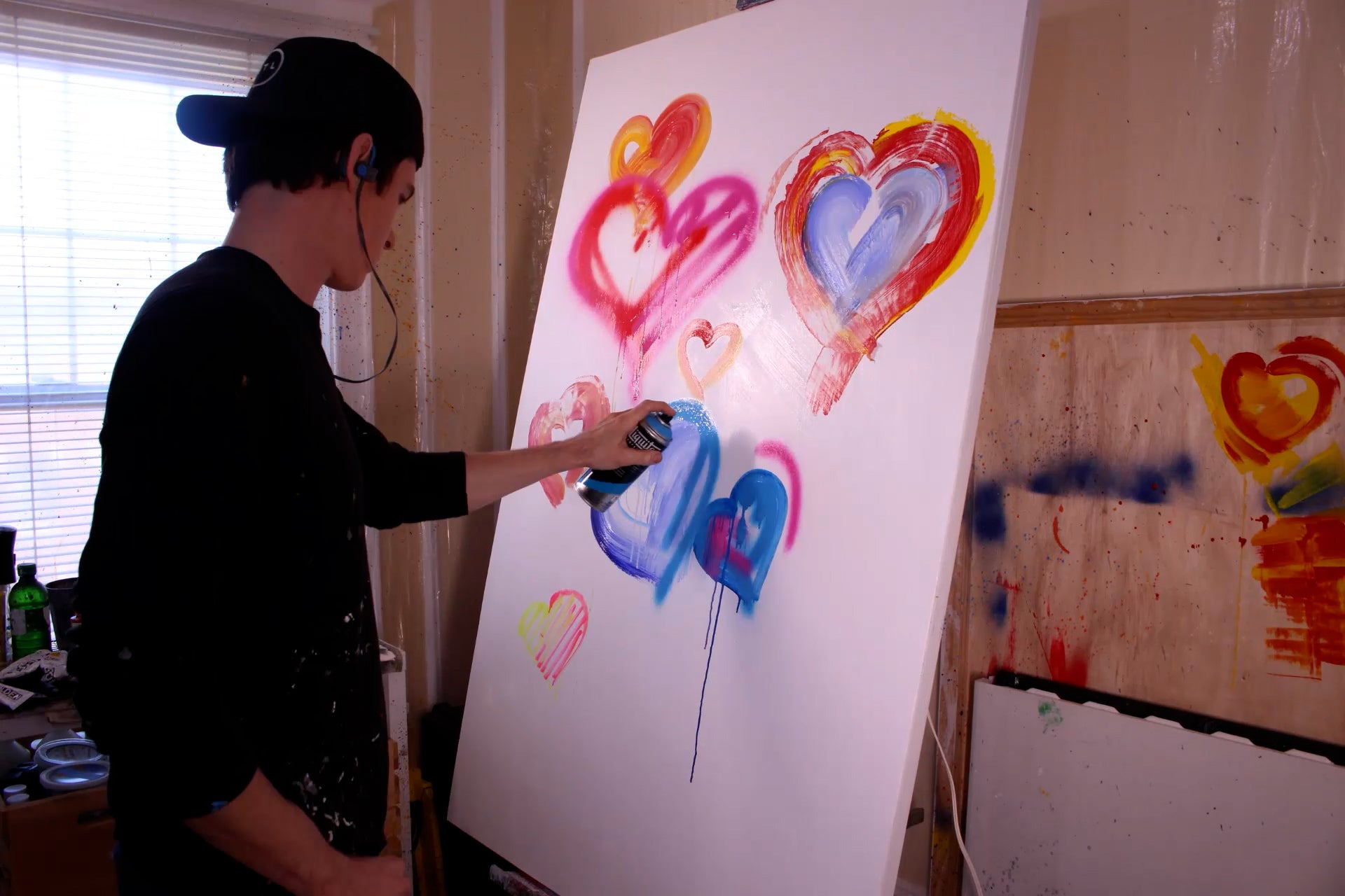 Time lapse video of Hearts painting by Kyle Lucks