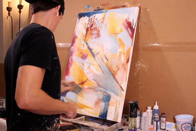 Time lapse video of Kyle Lucks painting Tuscan Afternoon, a landscape scene of Tuscany, Italy
